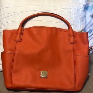 Large coral/orange Dooney and Bourke Tote
